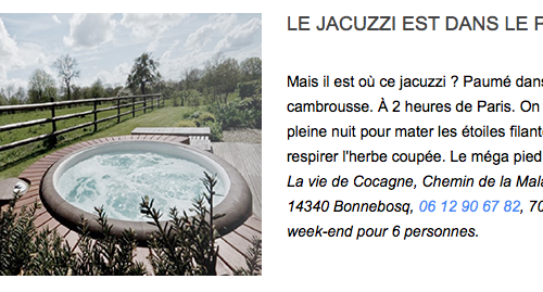 Gite de luxe deauville Jacuzzi La Vie de Cocagne