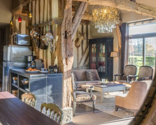 Living area, gite de charme, Normandy, la Vie de Cocagne